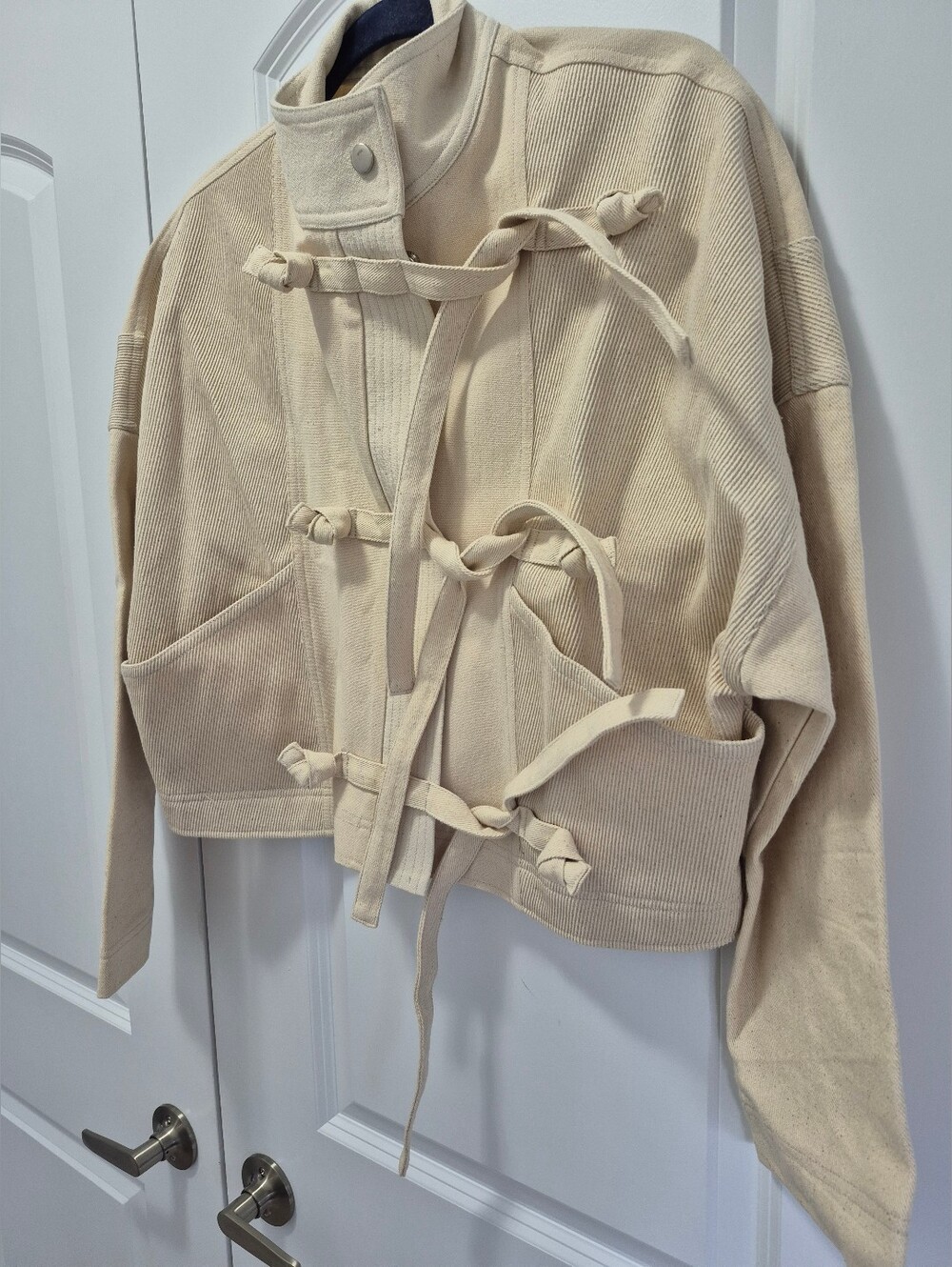 Opening Ceremony The Knot Biker Jacket, XS/S, Cream - Picture 7 of 13